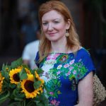 Julie France market sunflowers